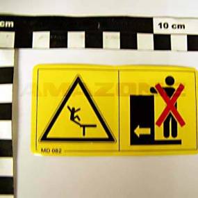 Folie mitfahren Verboten Sturtzgefahr Warnbildzeichen (Md082) Amazone