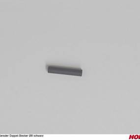 Gerader Doppel-Stecker Ø8 Schwarz (04005388) Horsch